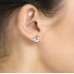 E065 Sparkling Crystal 5.5mm Cube Earrings Clear 1020005